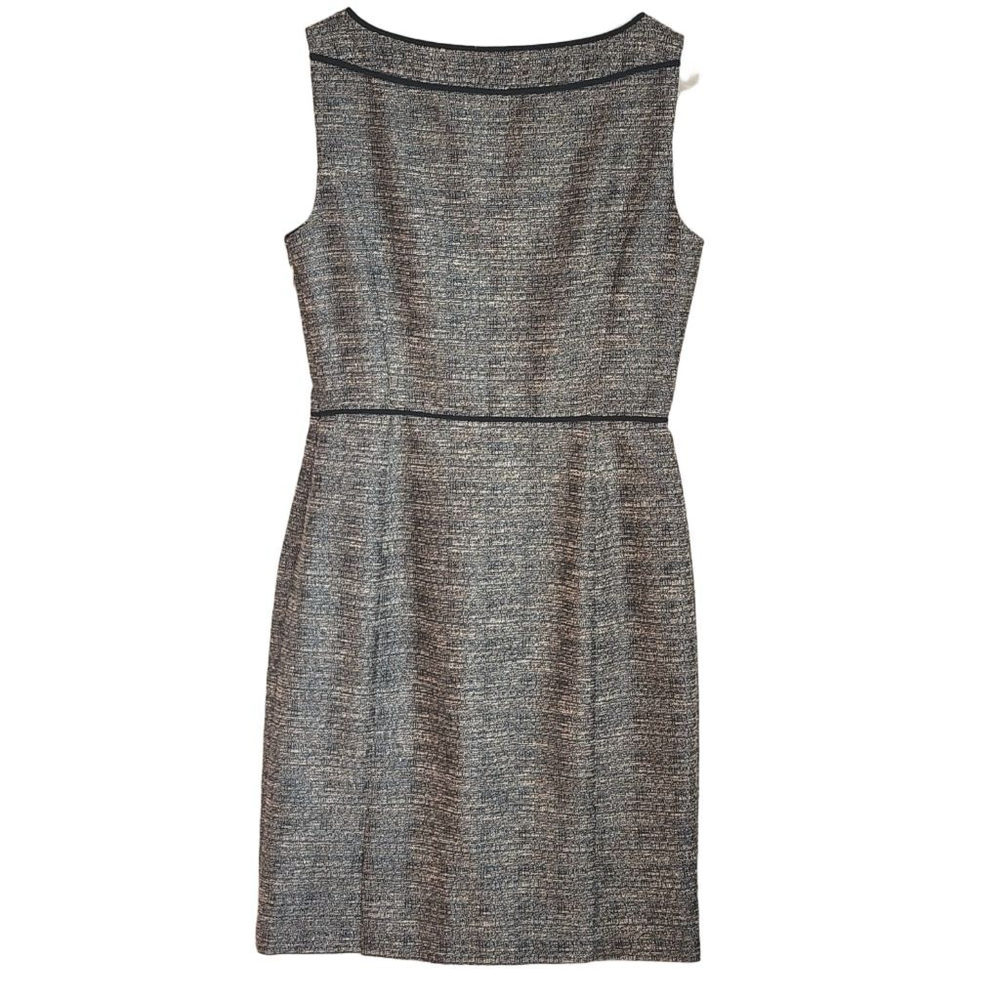 TORY BURCH Gray‎ Black Tweed Sleeveless Sheath Dress Size 8 - Picture 3 of 5